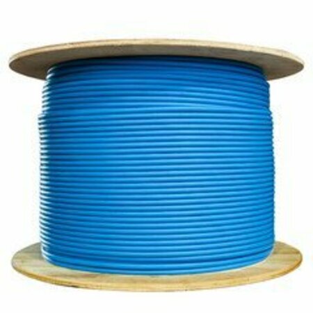 SWE-TECH 3C Cat6a Blue Copper Ethernet Cable, 10 Gigabit Stranded, UTP, POE Compliant, 500Mhz, 24 AWG, Spool, 1000ft FWT13X6-061MH
